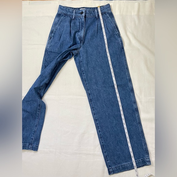 Aritzia Wilfred High Waisted Pleated Wide Leg Denim Jeans - Picture 12 of 12